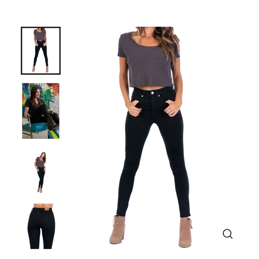 Revtown Black High Rise Skinny Ankle Jeans